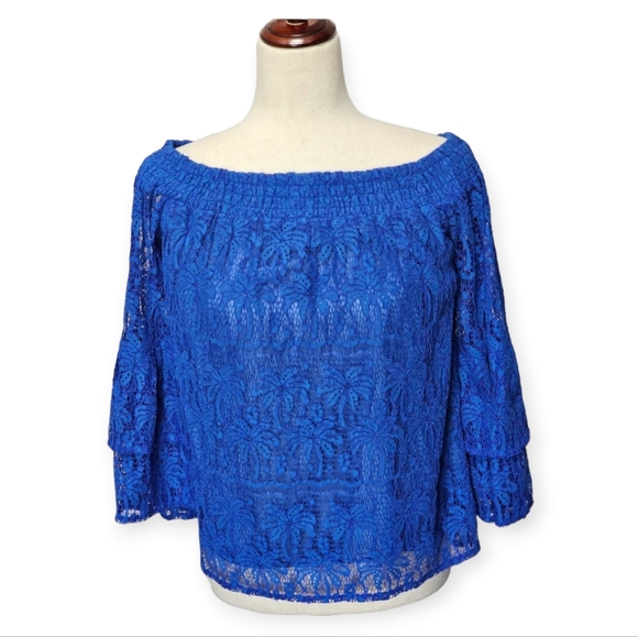 NEW Lilly Pulitzer Gorgeous Lace Tobyn Top - Picture 2 of 8